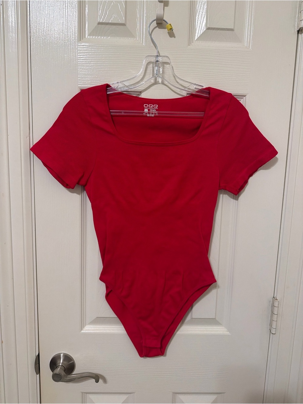 a new day Red Short-Sleeve Square Neck Bodysuit